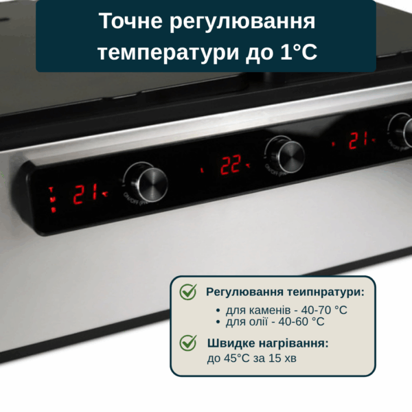 Багатофункціональний нагрівач для масажних каменів та олії