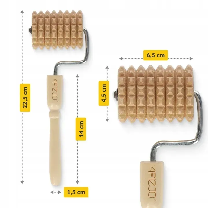 МАСАЖНИЙ РОЛЕР, ДЕРЕВ'ЯНИЙ РОЛЕР З РУЧКОЮ