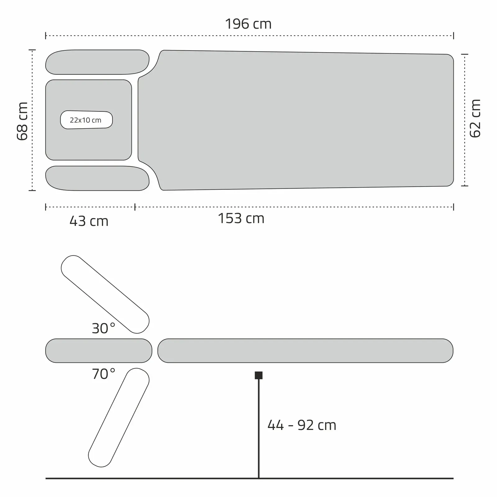 Реабілітаційний стіл, масажний стіл, електричний - Agila 4 - Зображення 8