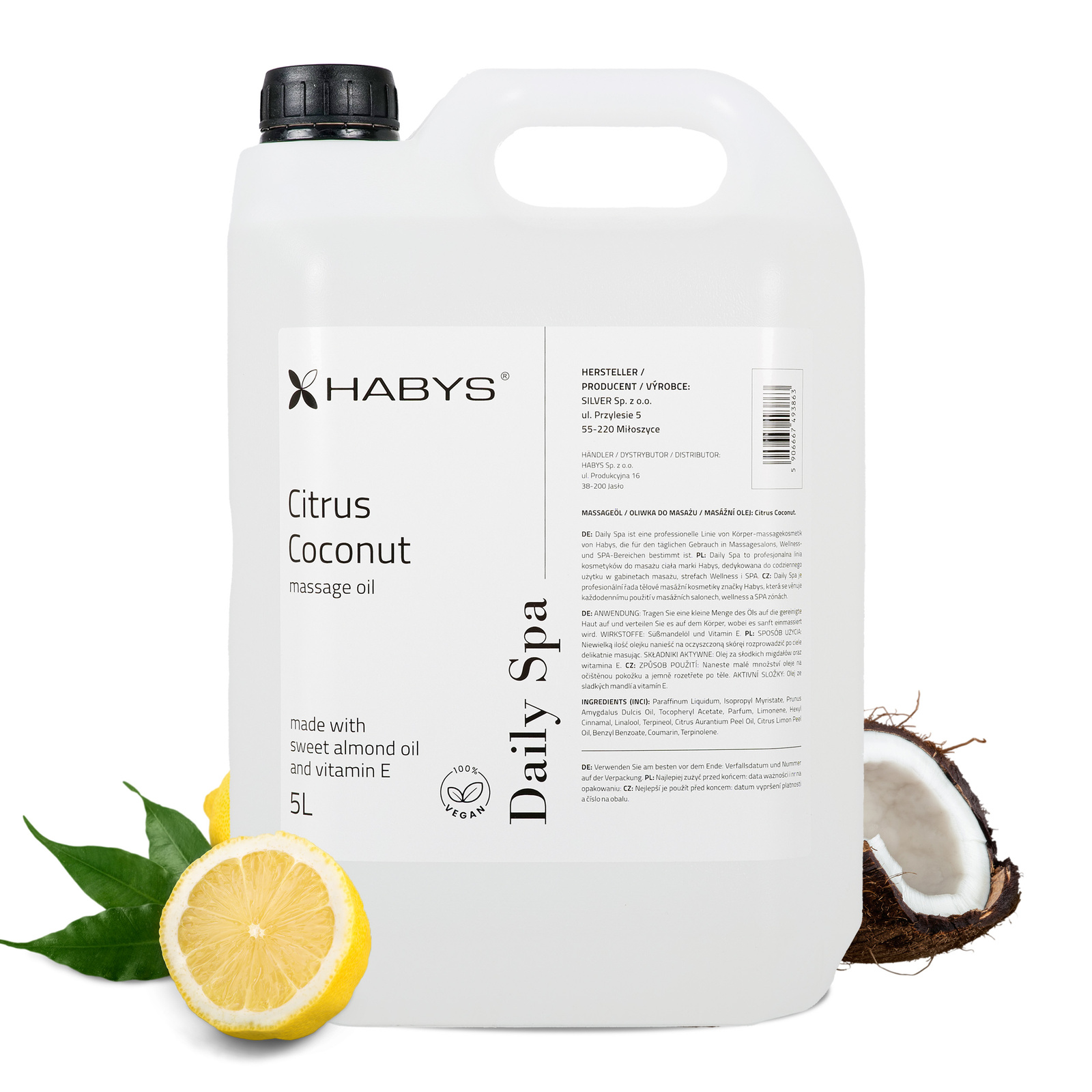 Масло для масажу Daily Spa Citrus Coconut HABYS 5л