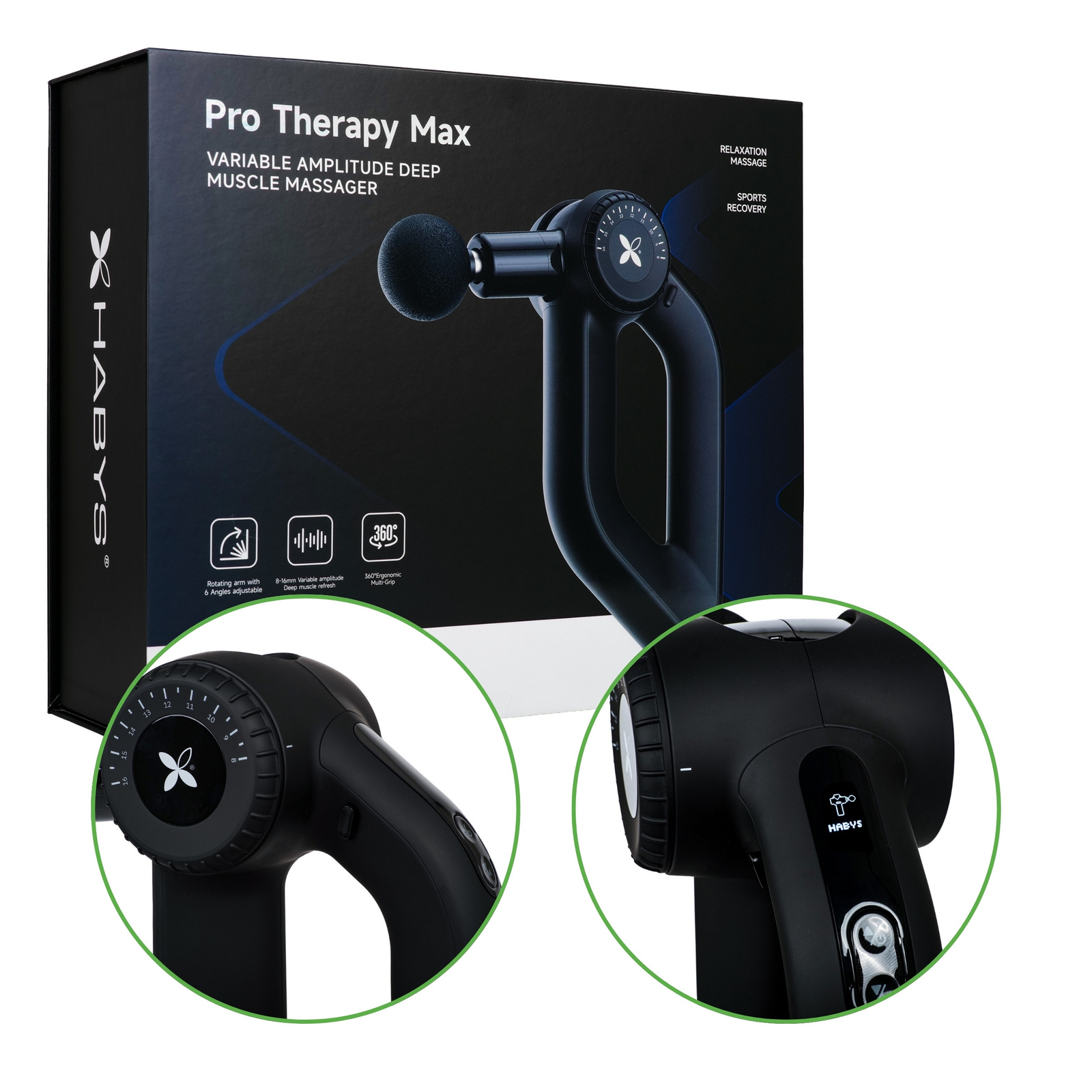 Масажний пістолет Pro Therapy Max — вібромасажер для м’язів (Massage Gun) - Зображення 8