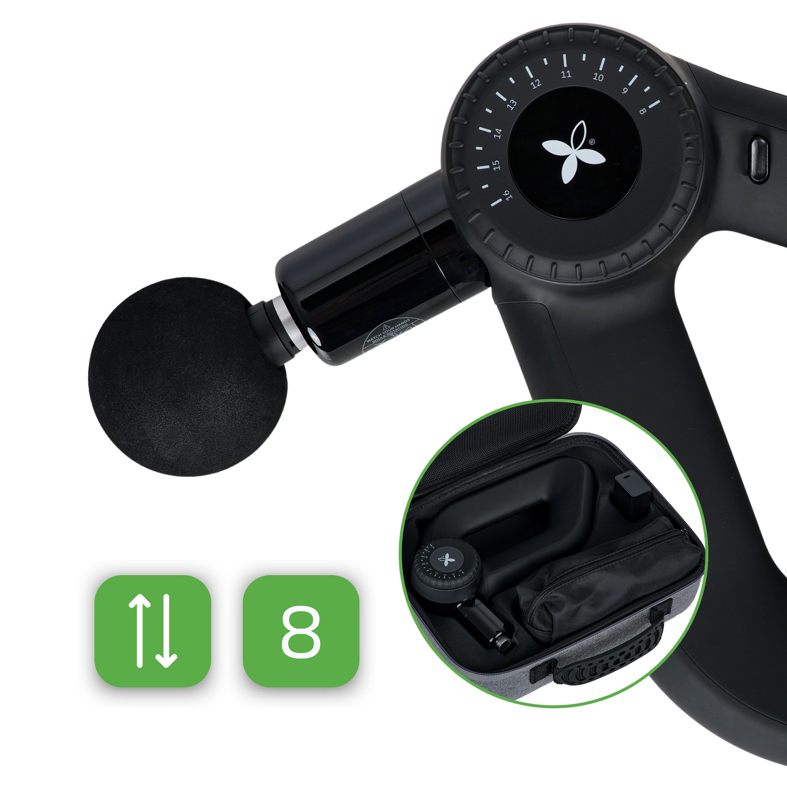 Масажний пістолет Pro Therapy Max — вібромасажер для м’язів (Massage Gun) - Зображення 11